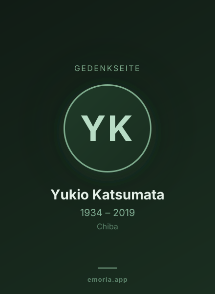 Gedenkportrait von Yukio Katsumata