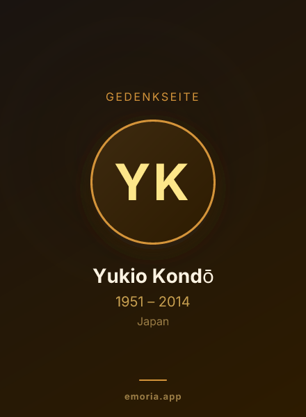 Gedenkportrait von Yukio Kondō