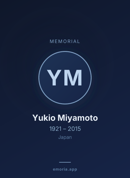 Memorial portrait of Yukio Miyamoto