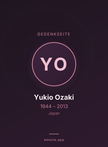 Gedenkportrait von Yukio Ozaki