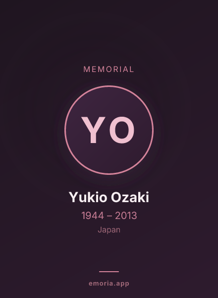 Memorial portrait of Yukio Ozaki