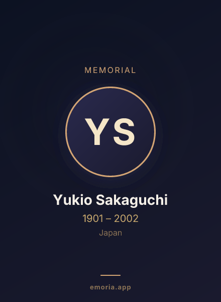 Memorial portrait of Yukio Sakaguchi