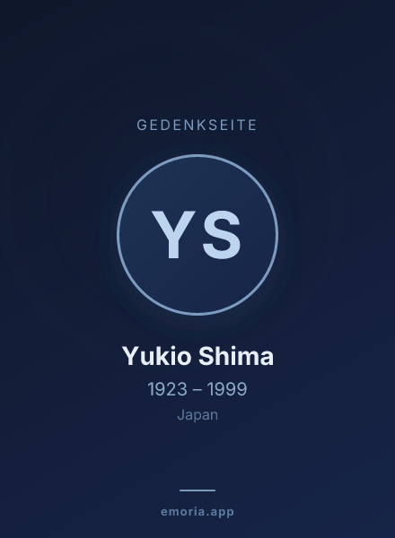 Gedenkportrait von Yukio Shima