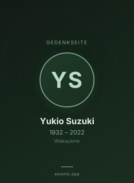 Gedenkportrait von Yukio Suzuki