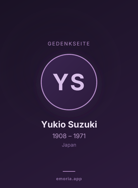 Gedenkportrait von Yukio Suzuki