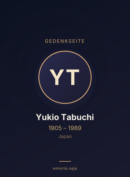 Gedenkportrait von Yukio Tabuchi