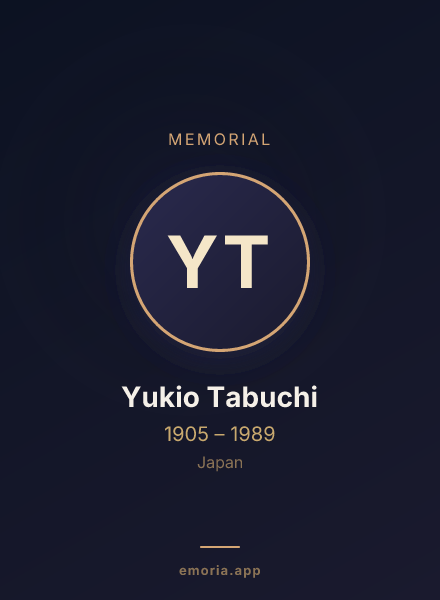 Memorial portrait of Yukio Tabuchi
