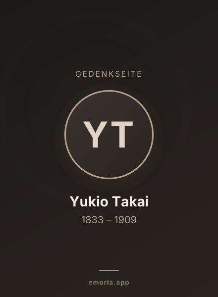 Gedenkportrait von Yukio Takai