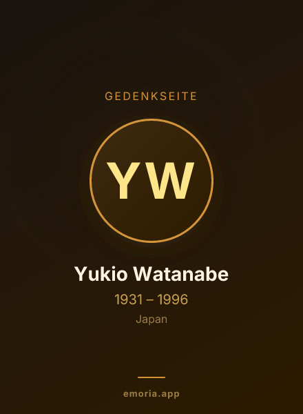 Gedenkportrait von Yukio Watanabe