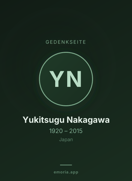Gedenkportrait von Yukitsugu Nakagawa