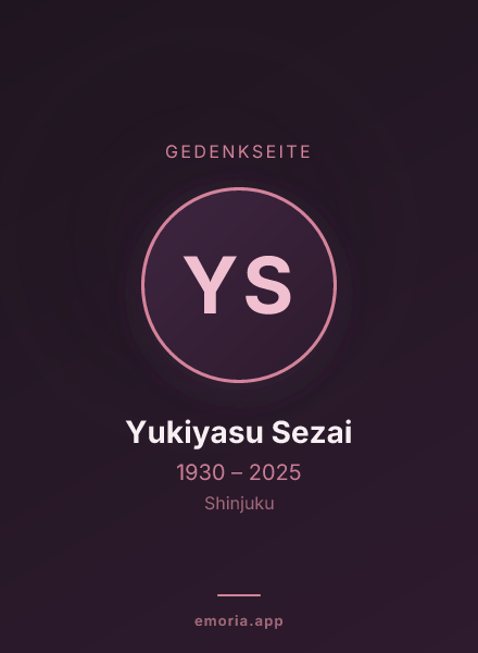 Gedenkportrait von Yukiyasu Sezai