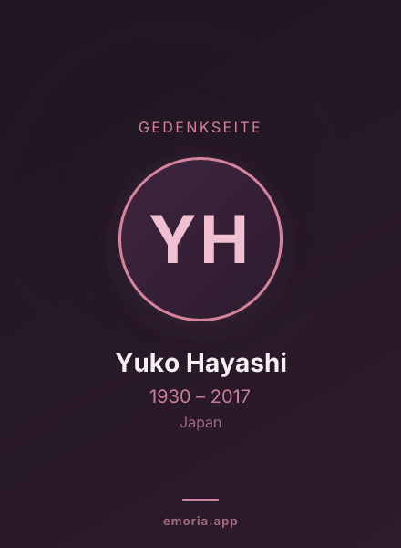 Gedenkportrait von Yuko Hayashi