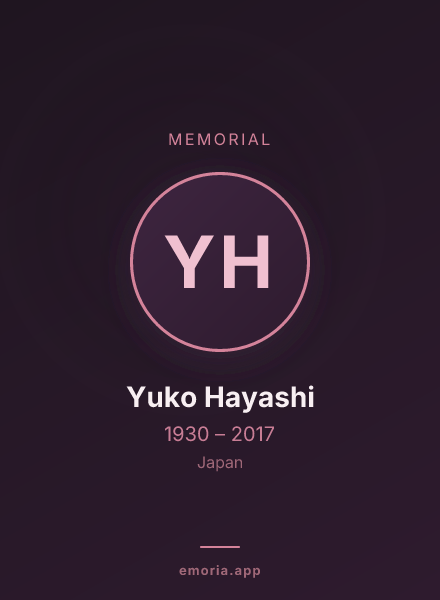 Memorial portrait of Yuko Hayashi