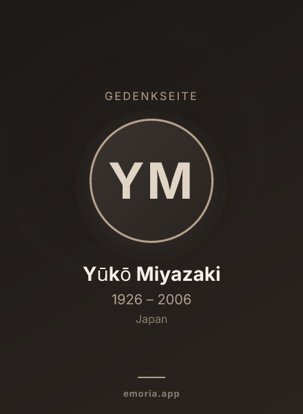 Gedenkportrait von Yūkō Miyazaki