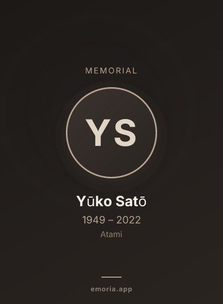 Memorial portrait of Yūko Satō