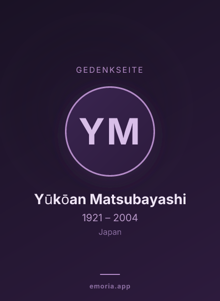 Gedenkportrait von Yūkōan Matsubayashi