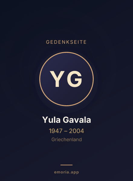Gedenkportrait von Yula Gavala