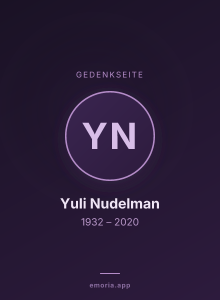 Gedenkportrait von Yuli Nudelman