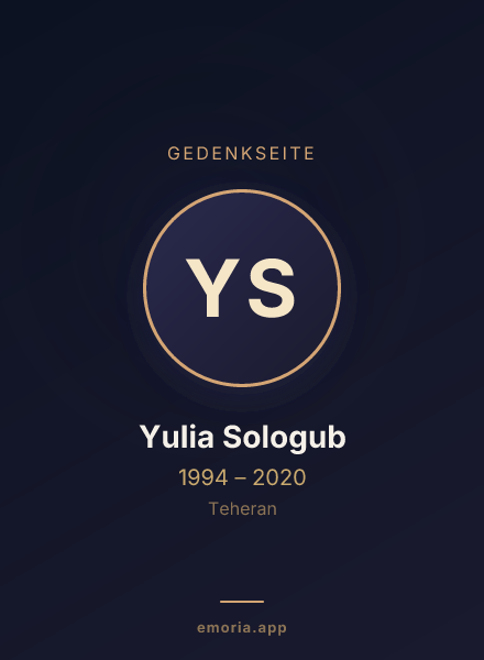 Gedenkportrait von Yulia Sologub