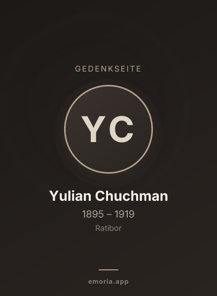 Gedenkportrait von Yulian Chuchman