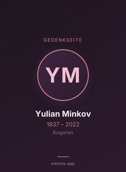 Gedenkportrait von Yulian Minkov