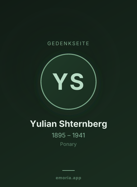 Gedenkportrait von Yulian Shternberg