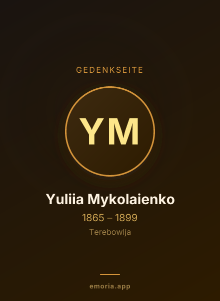 Gedenkportrait von Yuliia Mykolaienko