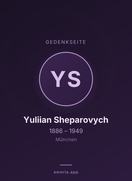 Gedenkportrait von Yuliian Sheparovych
