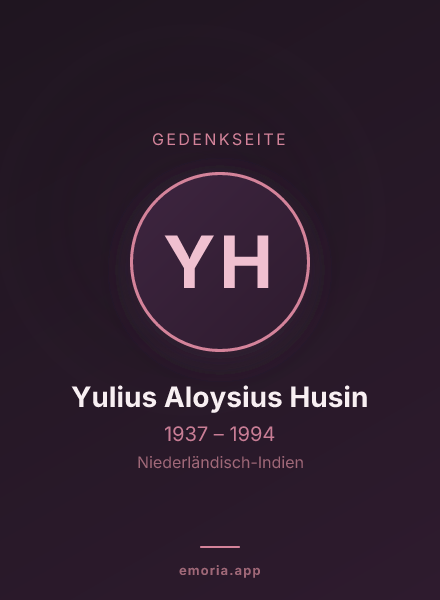 Gedenkportrait von Yulius Aloysius Husin