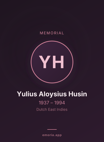 Memorial portrait of Yulius Aloysius Husin
