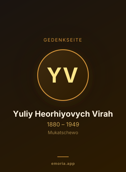 Gedenkportrait von Yuliy Heorhiyovych Virah