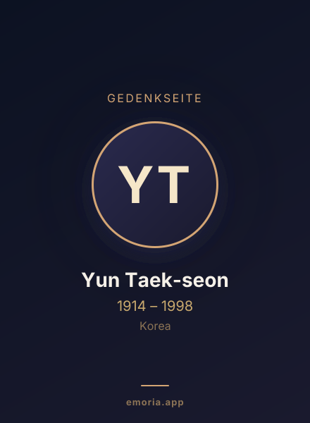 Gedenkportrait von Yun Taek-seon