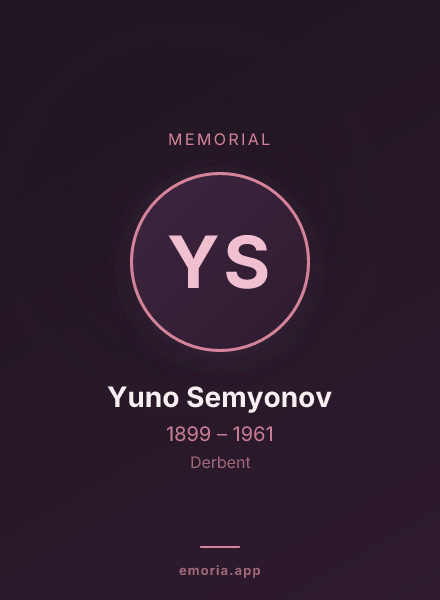 Memorial portrait of Yuno Semyonov