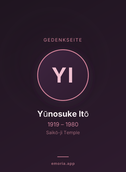 Gedenkportrait von Yūnosuke Itō