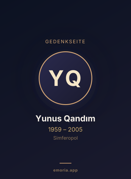 Gedenkportrait von Yunus Qandım