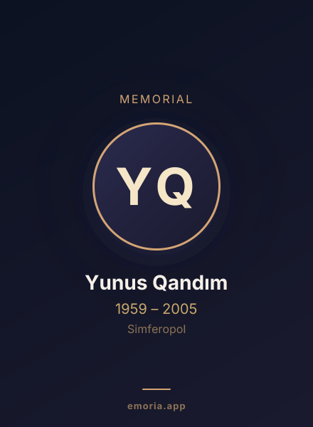 Memorial portrait of Yunus Qandım
