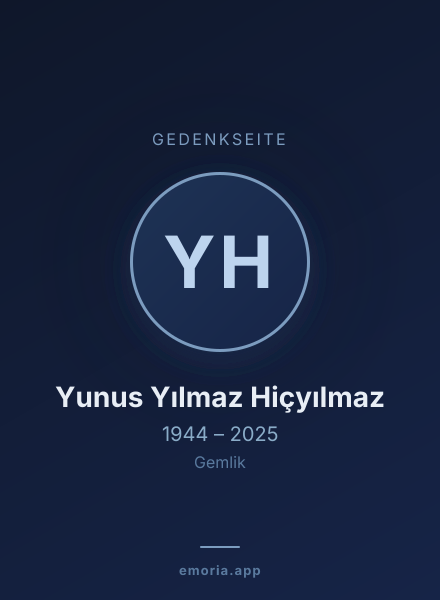 Gedenkportrait von Yunus Yılmaz Hiçyılmaz