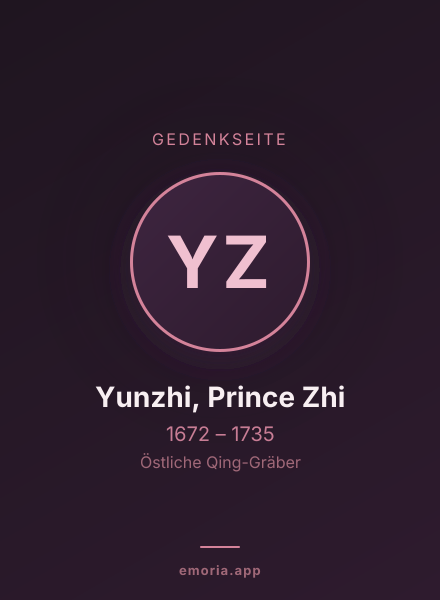 Gedenkportrait von Yunzhi, Prince Zhi