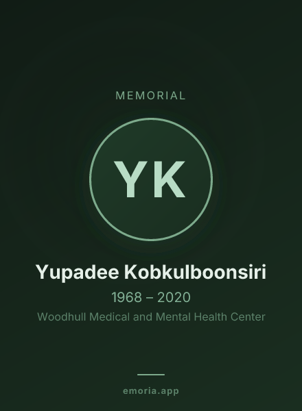 Memorial portrait of Yupadee Kobkulboonsiri
