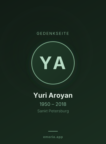 Gedenkportrait von Yuri Aroyan