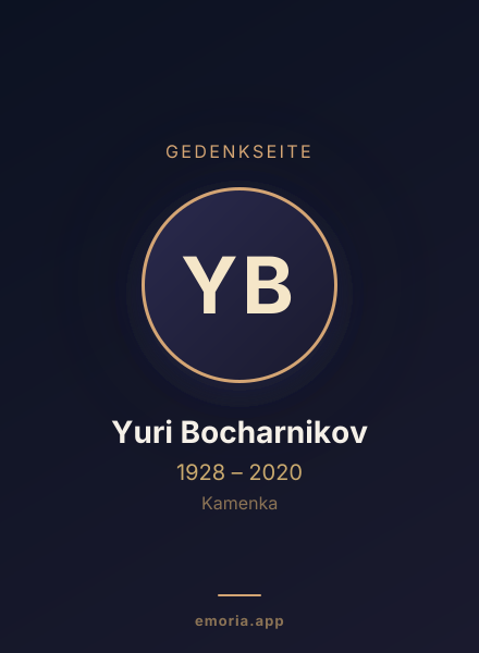 Gedenkportrait von Yuri Bocharnikov