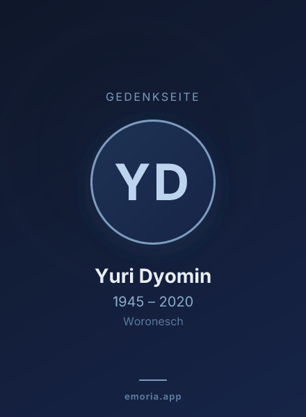 Gedenkportrait von Yuri Dyomin