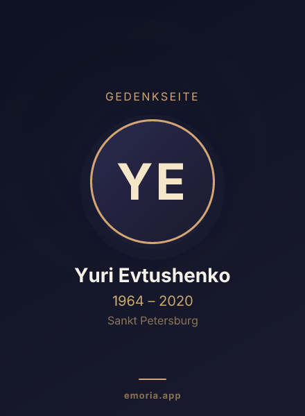 Gedenkportrait von Yuri Evtushenko