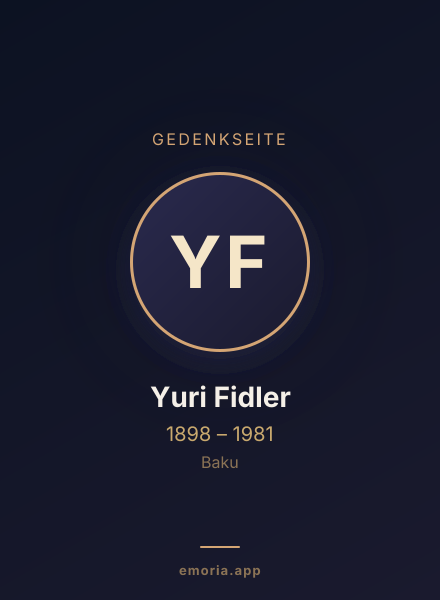 Gedenkportrait von Yuri Fidler