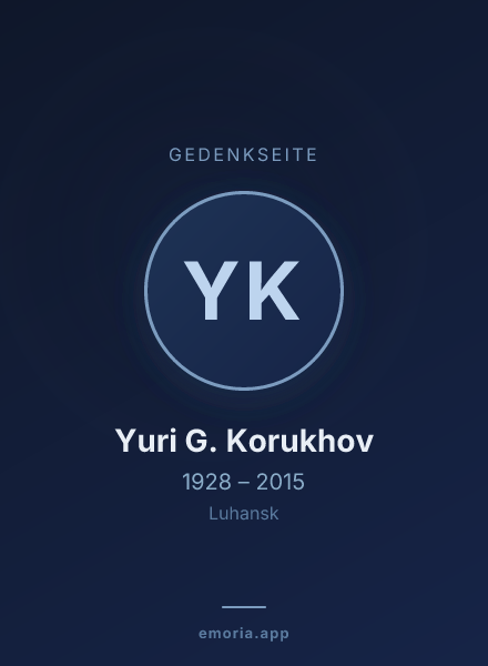 Gedenkportrait von Yuri G. Korukhov