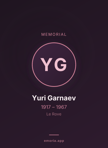 Memorial portrait of Yuri Garnaev
