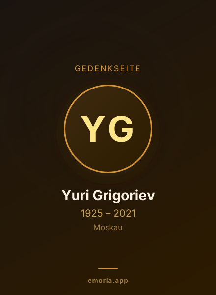 Gedenkportrait von Yuri Grigoriev