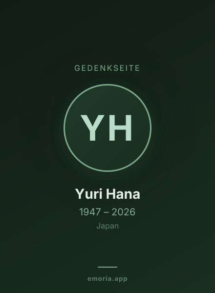 Gedenkportrait von Yuri Hana