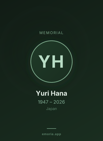 Memorial portrait of Yuri Hana