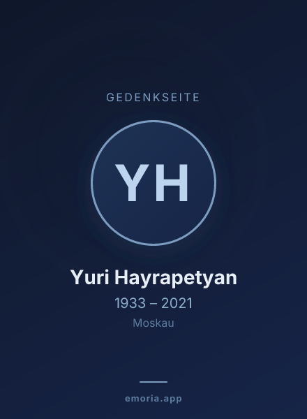 Gedenkportrait von Yuri Hayrapetyan